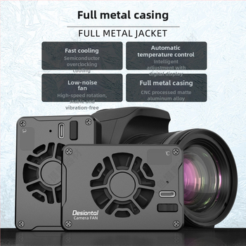 Kamera radiatoriaus korpusas iš aliuminio lydinio, modelis F01, išmanus temperatūros reguliavimas, tylus aušinimo ventiliatorius, svoris 130 g