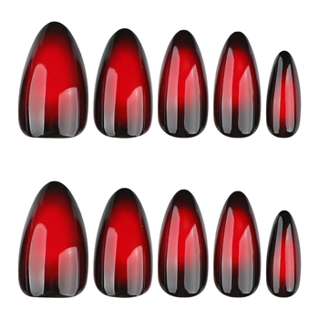 Falošné nechty s mandľovým tvarom, retro Cat Eye štýl, JP4132 od LeFan