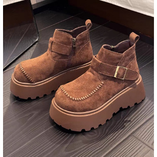 Ženske Martin čizme, gornji dio od mikrovlakna, gumena potplata, okrugli vrh, debeli srednji pet, niski shaft