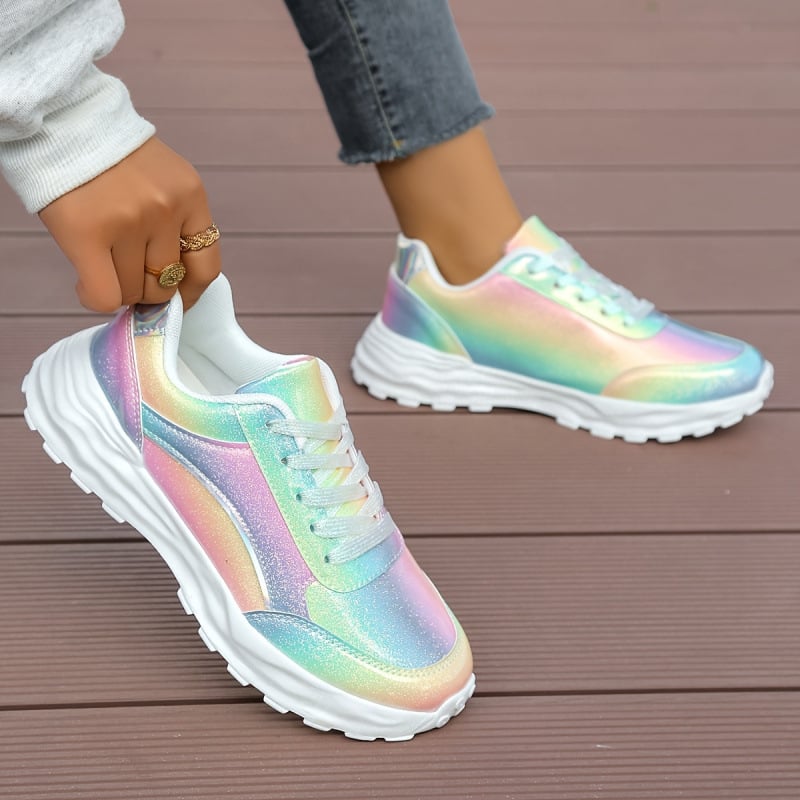 Ženske sportske tenisice s protukliznom potplatom za planinarenje i trčanje, bez vezica, kožni vrh prsta