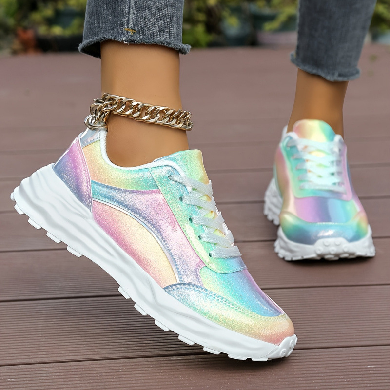 Ženske sportske tenisice s protukliznom potplatom za planinarenje i trčanje, bez vezica, kožni vrh prsta