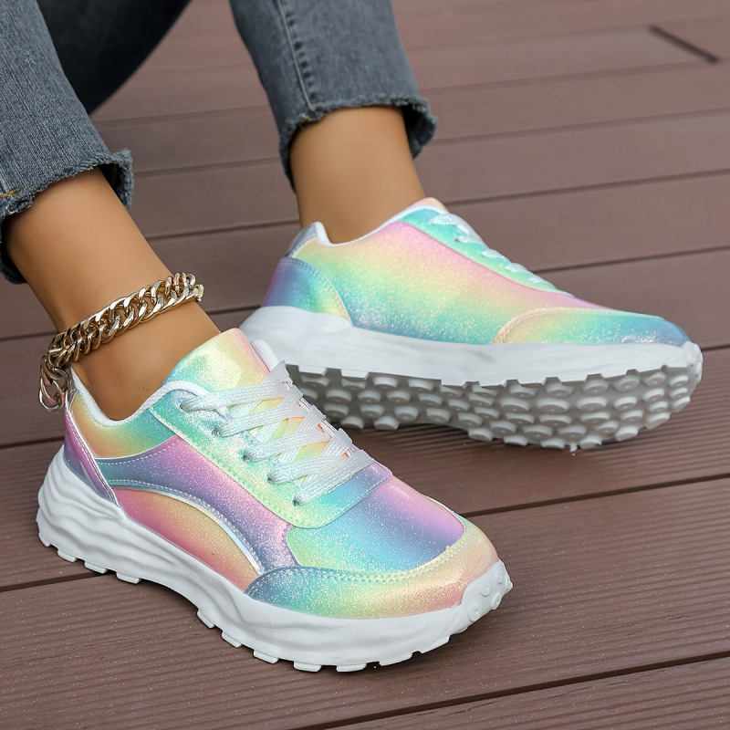 Ženske sportske tenisice s protukliznom potplatom za planinarenje i trčanje, bez vezica, kožni vrh prsta