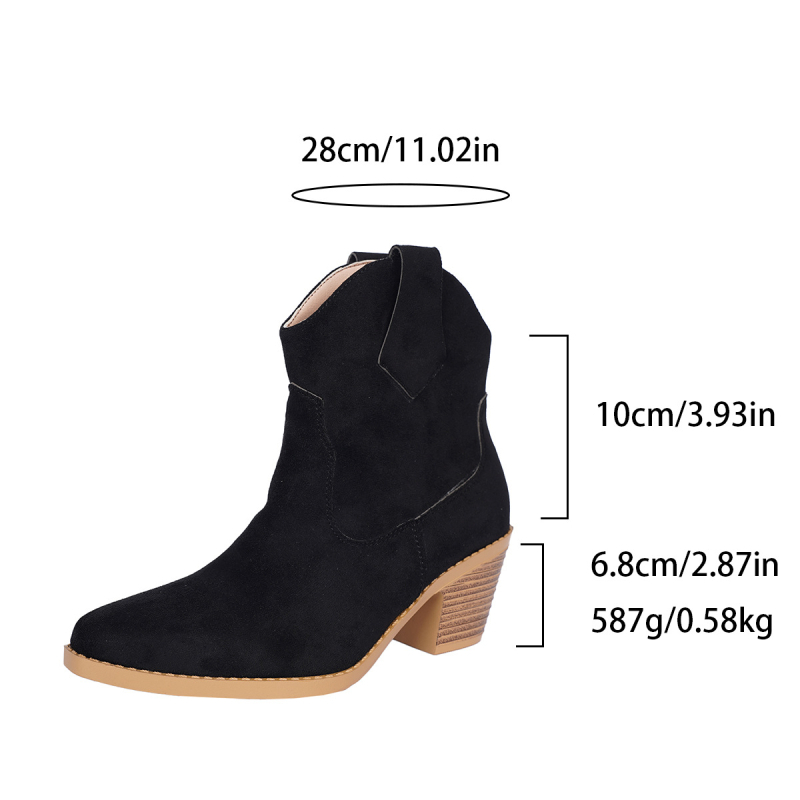 Martin čizme od velura, okrugli vrh, niski shaft, 6–8 cm visoki pet, PU ulošak