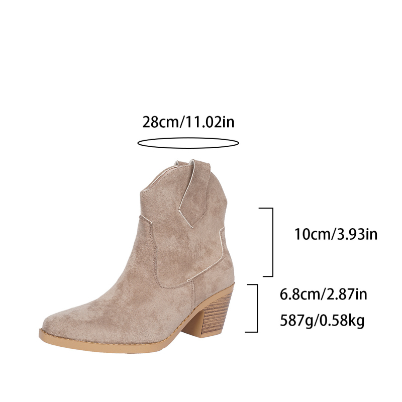 Martin čizme od velura, okrugli vrh, niski shaft, 6–8 cm visoki pet, PU ulošak