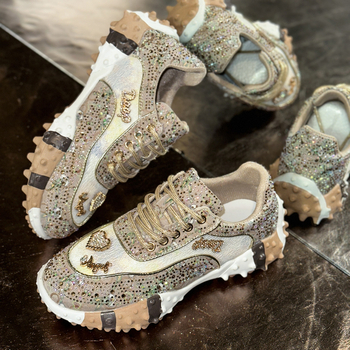 Ženske casual tenisice PU+ mreža gornji dio, okrugli vrh, klin 3–5 cm, vezanje, protuklizna đon