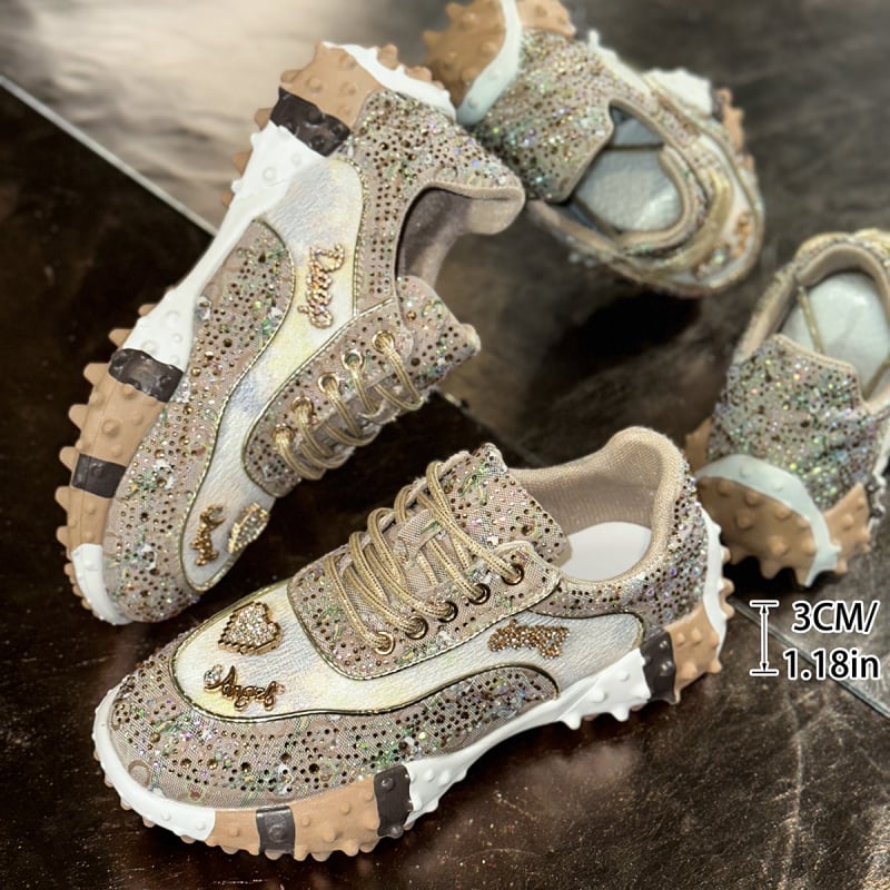 Ženske casual tenisice PU+ mreža gornji dio, okrugli vrh, klin 3–5 cm, vezanje, protuklizna đon