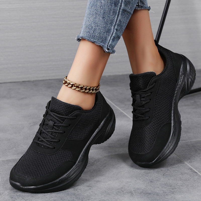 Ženske casual cipele: okrugla špička, mrežasti gornji dio, sintetička koža, srednja visina pete 3–5 cm (okrugla špička; mrežasti gornji dio; sintetička koža; srednja visina pete 3–5 cm)