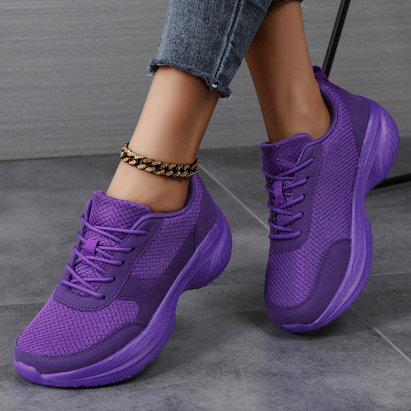 Ženske casual cipele: okrugla špička, mrežasti gornji dio, sintetička koža, srednja visina pete 3–5 cm (okrugla špička; mrežasti gornji dio; sintetička koža; srednja visina pete 3–5 cm)