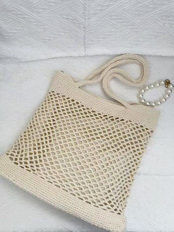 Torba za ruke, gradski minimalistički stil, pamuk, vodoravni pravokutni oblik, zatvaranje zipom, unutarnje pretince sa zipom