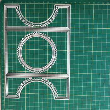 Matrica za izrezivanje za pozadinski okvir, od ugljičnog čelika, ručno izrađena DIY s graviranjem (Geometrija; Kućni dekor)