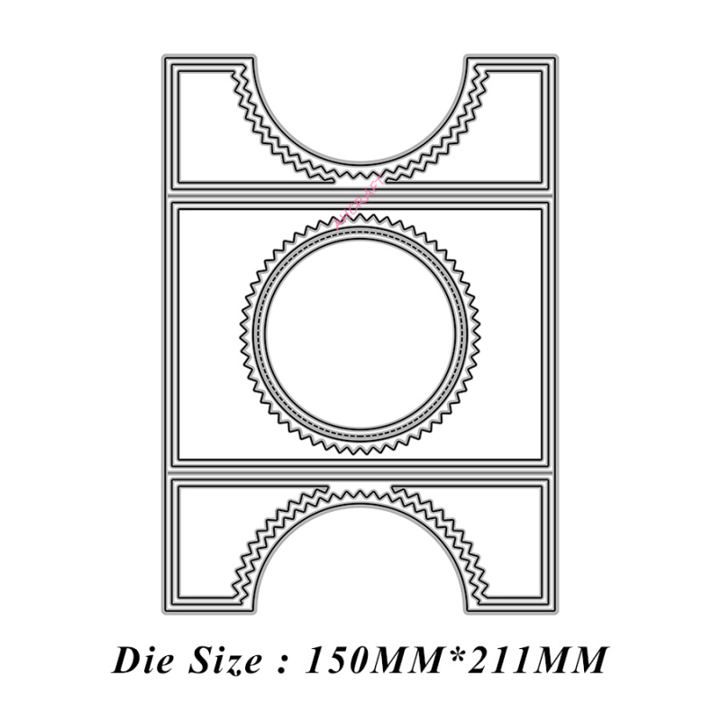 Matrica za izrezivanje za pozadinski okvir, od ugljičnog čelika, ručno izrađena DIY s graviranjem (Geometrija; Kućni dekor)
