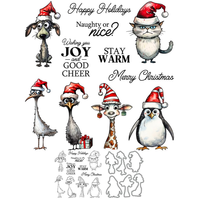 Ștampilă transparentă pentru embosare, cu motiv animal în pălărie, din oțel carbon și silicon, pentru decorarea caietelor