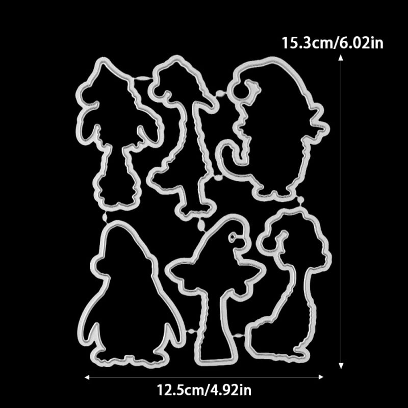 Ștampilă transparentă pentru embosare, cu motiv animal în pălărie, din oțel carbon și silicon, pentru decorarea caietelor