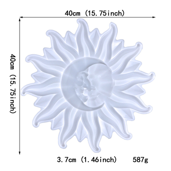Silikonska forma za DIY smolu – privjesak Sunca i Mjeseca, nepravilan oblik, zidni ukras