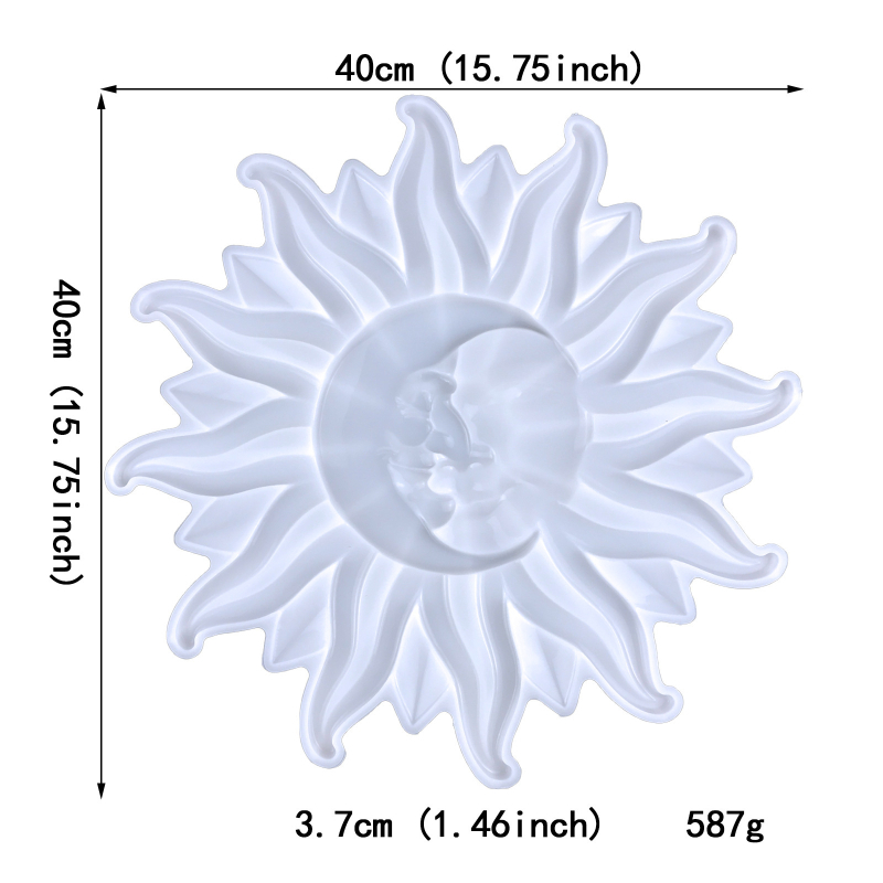 Silikonska forma za DIY smolu – privjesak Sunca i Mjeseca, nepravilan oblik, zidni ukras