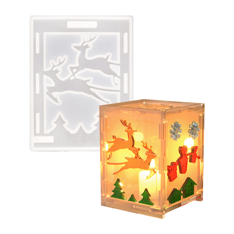 Silikonska šablona drip gel za DIY božićnu lampicu – ukrasna šablona, nepravilnog oblika, kalup za pečenje