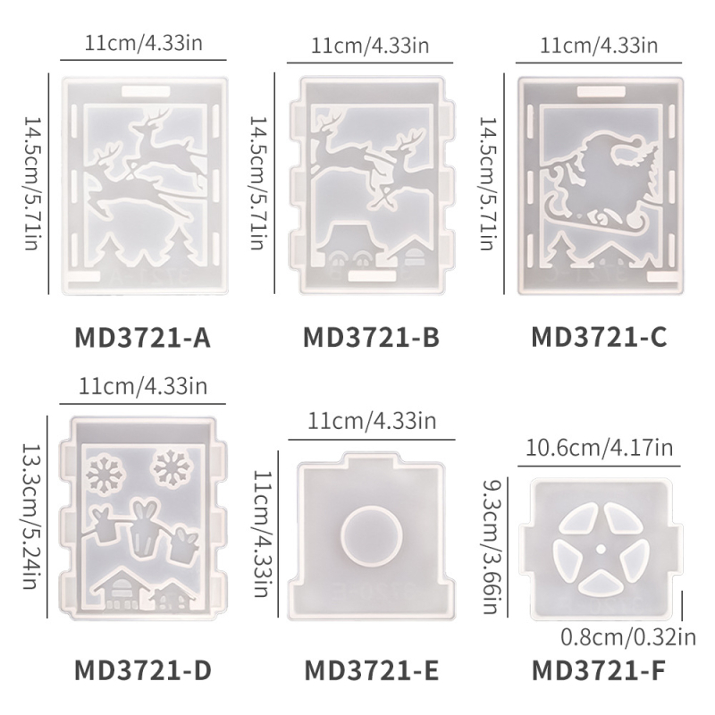 Silikonska šablona drip gel za DIY božićnu lampicu – ukrasna šablona, nepravilnog oblika, kalup za pečenje