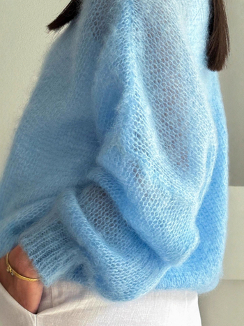 Ležerni pulover od poliestera s brodskim izrezom i prorezima