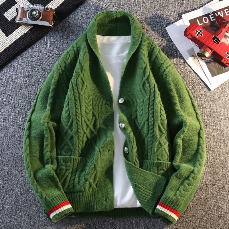 Korejskog stila ležerno krojena pletena košulja s V izrezom, akrilni materijal, jesen 2025