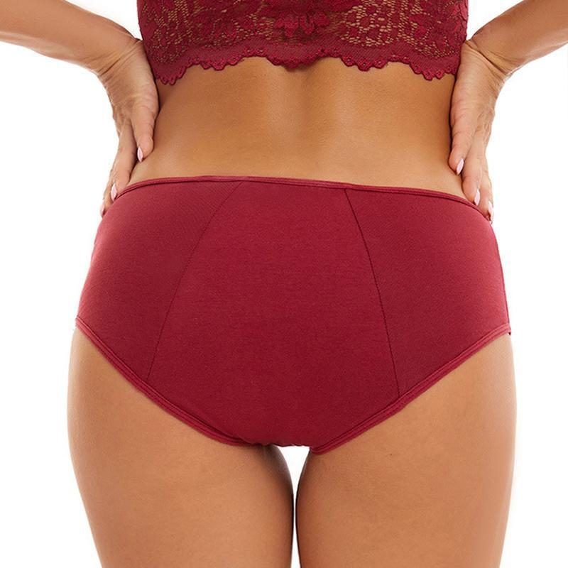 Bezšivni ženski donji veš za menstrualno razdoblje, 10 komada, visok struk, pamuk