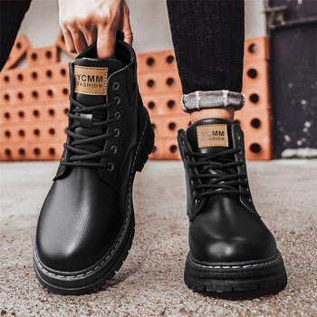 Martin čizme s PU gornjim dijelom, gumeni potplat, srednje visine, naprijed vezivanje, vodootporne i protuklizne