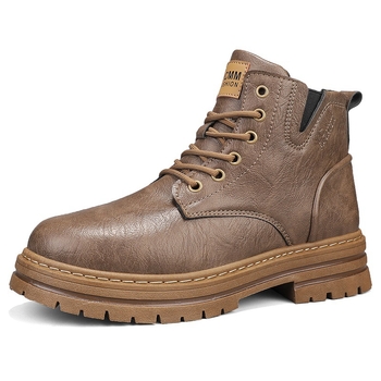 Martin čizme s PU gornjim dijelom, gumeni potplat, srednje visine, naprijed vezivanje, vodootporne i protuklizne