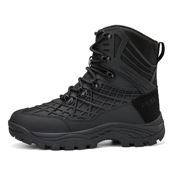 Visoke taktičke vojničke čizme za odrasle muškarce, prozračne za pustinjske planinarenje, s Oxford platnom, TPU i telećim velurom