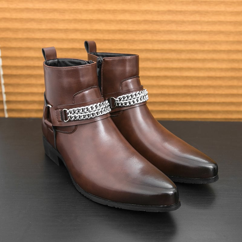 Pánske Chelsea topánky s okrúhlym nosom, vrchnok z veluru, gumová podrážka, nízka výška šachty, nízka päta