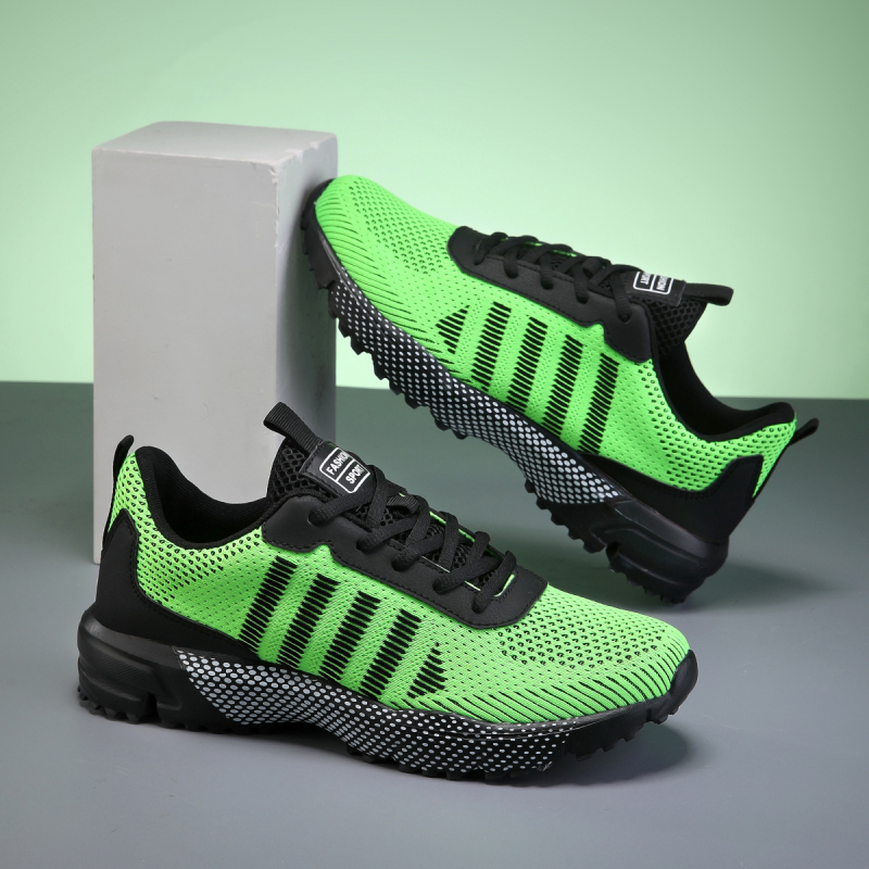 Unisex sportske tenisice za outdoor trčanje s mrežastim gornjim dijelom, prozračne, lagane, EVA đon, protuklizne, niski kroj, vezanje sprijeda