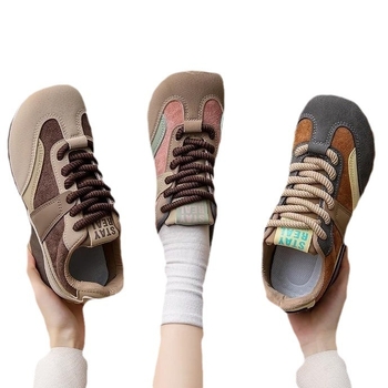 Ženske tenisice visokim gornjim dijelom, protuklizna debela potplat, lagane, prednje vezanje, zaobljeni vrh