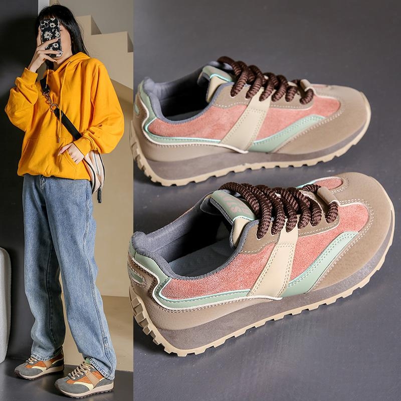 Ženske tenisice visokim gornjim dijelom, protuklizna debela potplat, lagane, prednje vezanje, zaobljeni vrh