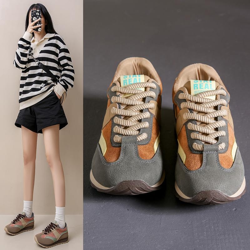 Ženske tenisice visokim gornjim dijelom, protuklizna debela potplat, lagane, prednje vezanje, zaobljeni vrh