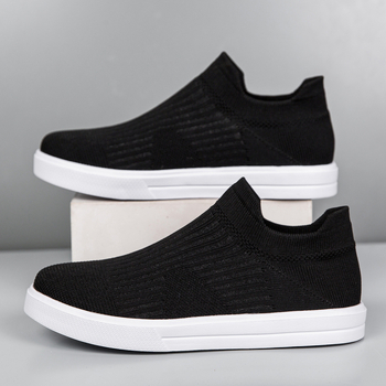 Unisex Slip-On Flyknit tenisice, prozračan gornji dio, casual-sportske, niski kroj, MD đon, okrugli prst