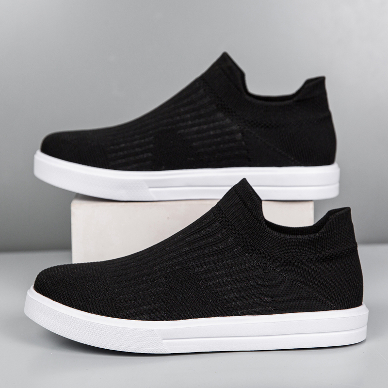 Unisex Slip-On Flyknit tenisice, prozračan gornji dio, casual-sportske, niski kroj, MD đon, okrugli prst