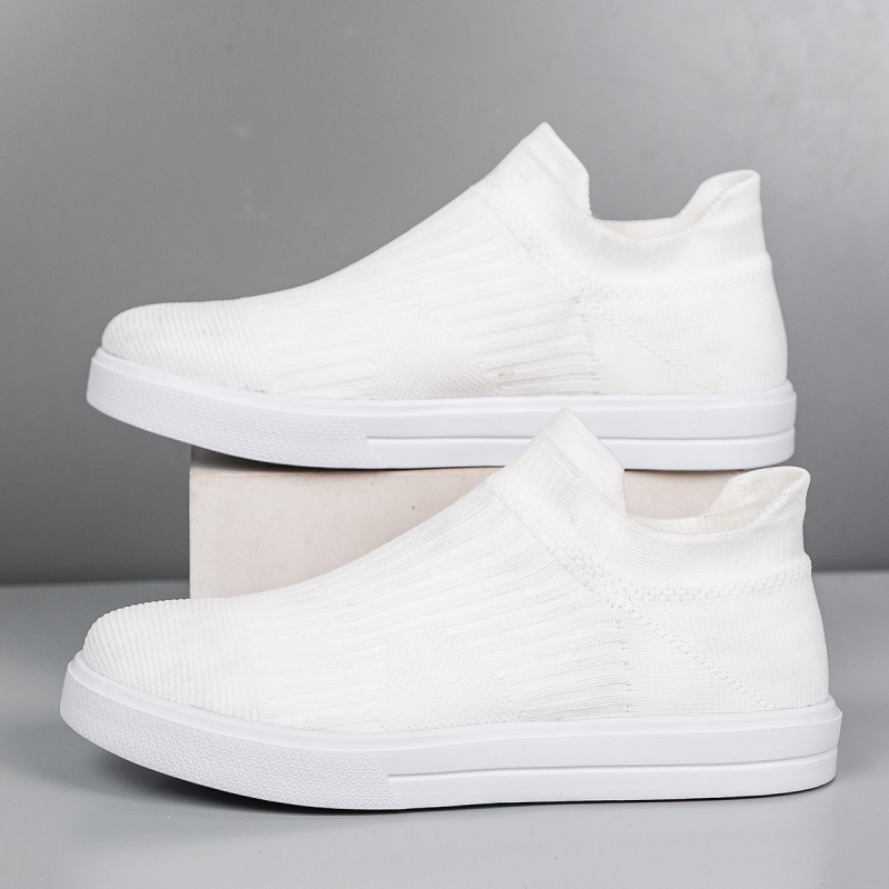 Unisex Slip-On Flyknit tenisice, prozračan gornji dio, casual-sportske, niski kroj, MD đon, okrugli prst