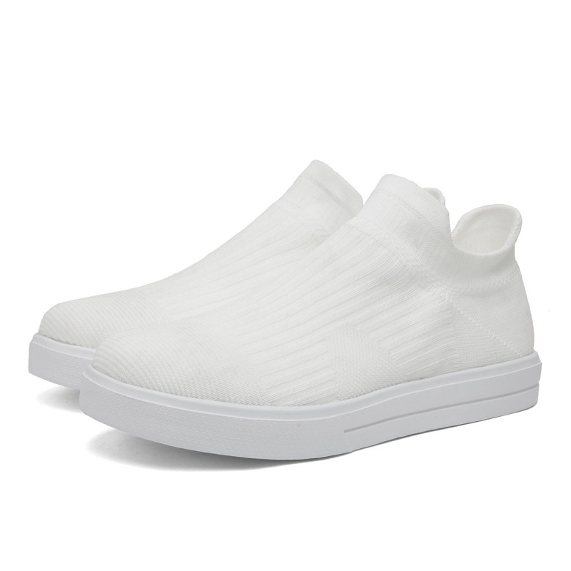 Unisex Slip-On Flyknit tenisice, prozračan gornji dio, casual-sportske, niski kroj, MD đon, okrugli prst