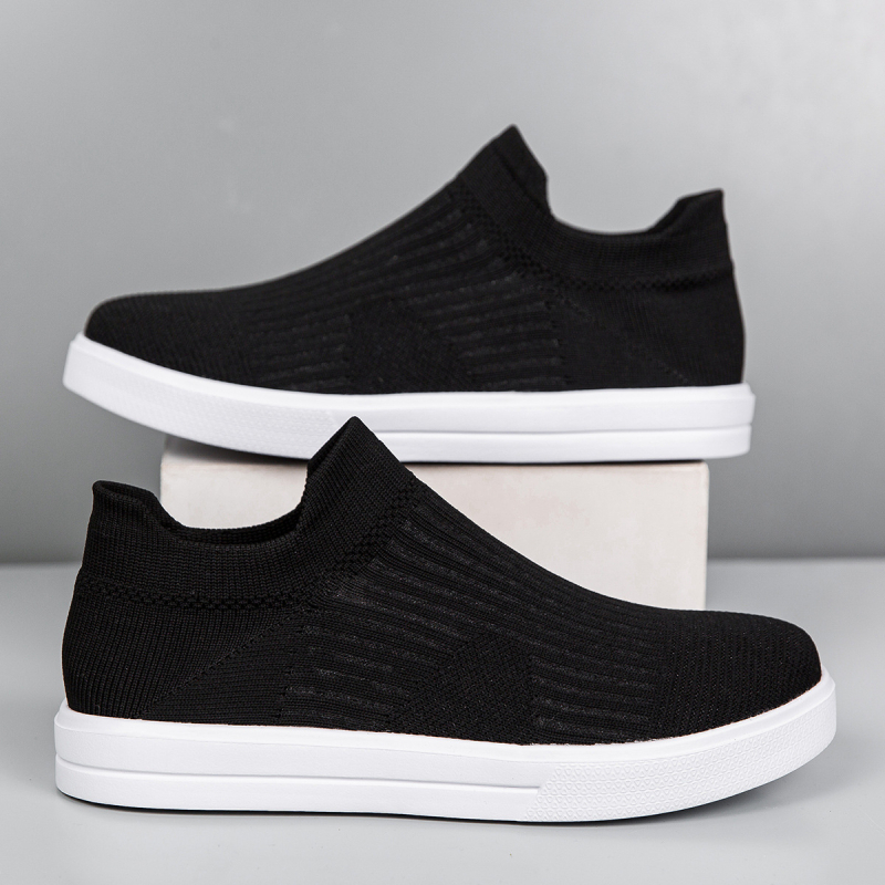 Unisex Slip-On Flyknit tenisice, prozračan gornji dio, casual-sportske, niski kroj, MD đon, okrugli prst