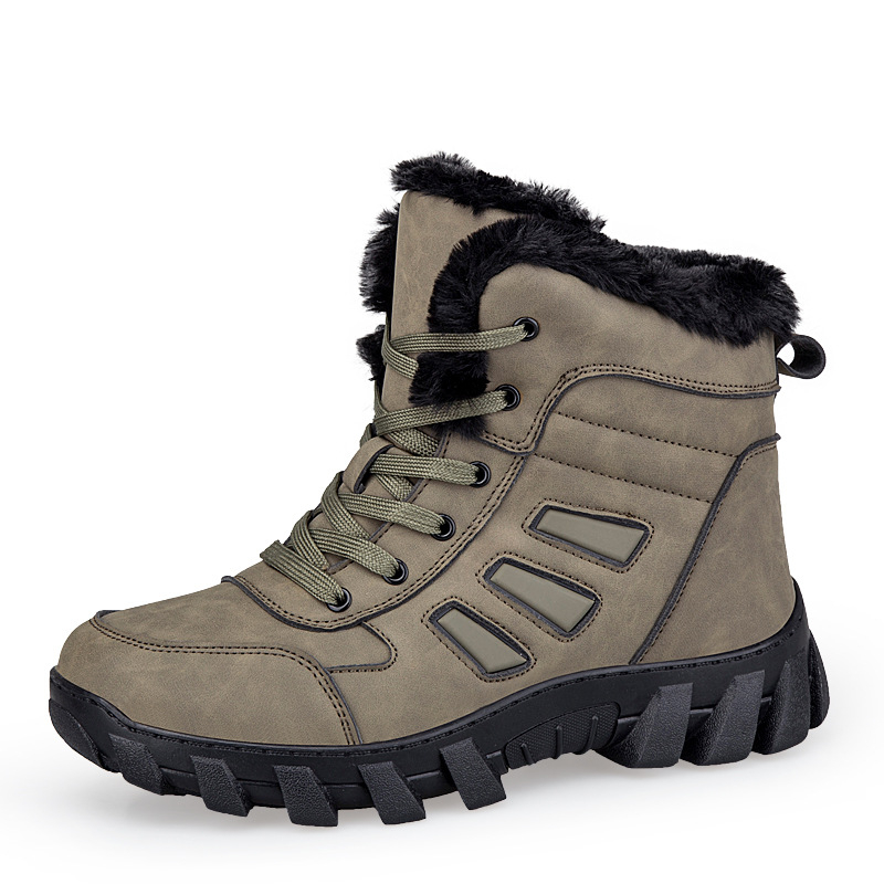 Planinarske tenisice s gornjim dijelom od visokokvalitetne kože, gumeno-plastični potplat, zaobljeni nos, vezivanje šnúrama, niski pet 1–3 cm; prozračne i otporne na klizanje.