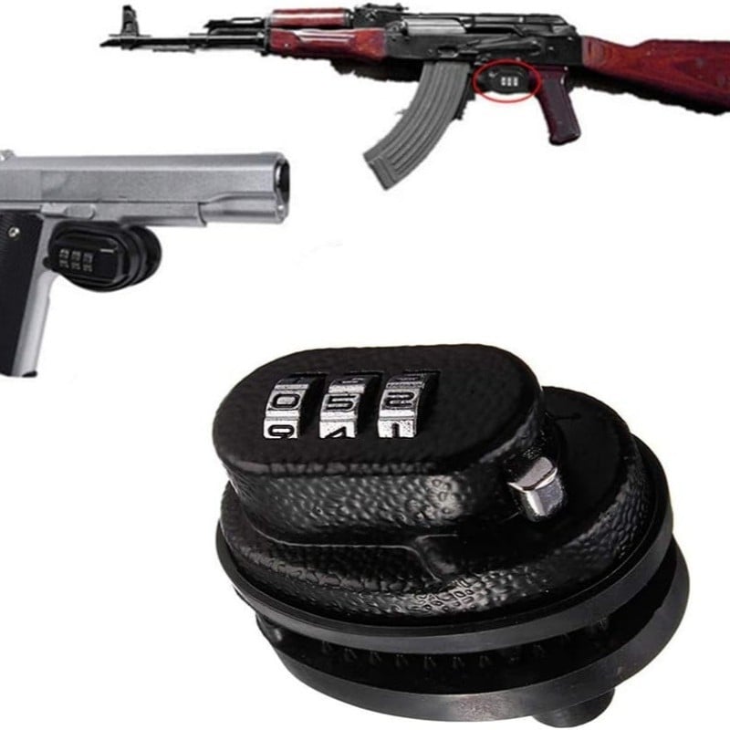 HoneSecur zámok na spúšť pre pištoľu a pušku, zliatina zinku, model ZC301, mechanický typ