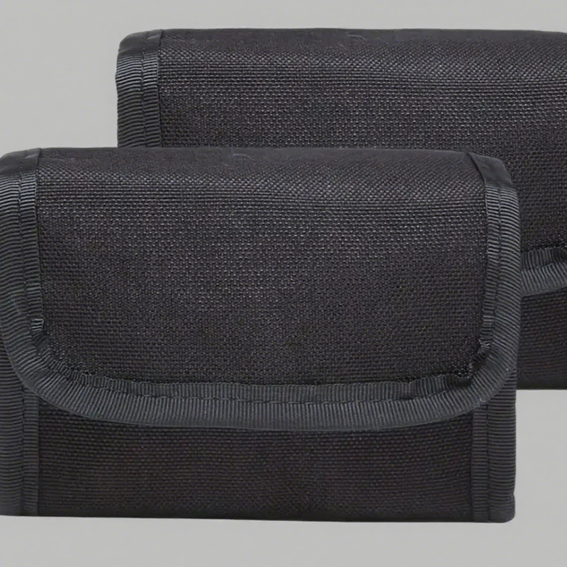 Kozmetička torbica od platna, retro stil, zatvarač vrpcom, sklopiva, s podstavom