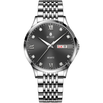 Pánske ultra tenké quartz hodinky s vodotesnosťou 10 m, luminiscenčný displej a kalendár