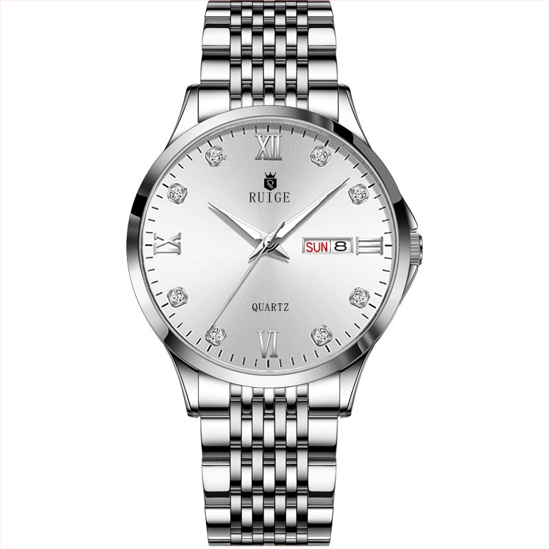 Pánske ultra tenké quartz hodinky s vodotesnosťou 10 m, luminiscenčný displej a kalendár