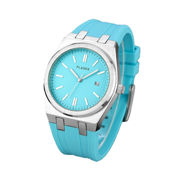 PLADEN Pánske kvarc hodinky s silikónovým remienkom – Model 3817, ciferník 40 mm, hrúbka 11 mm, svetelný kalendár, vodeodolnosť 30 m