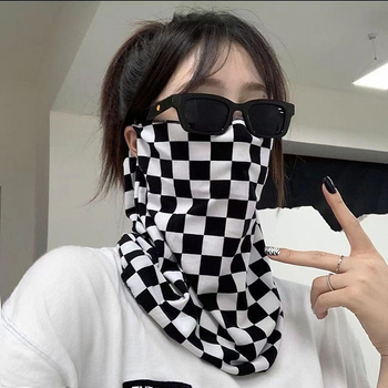 Jazdecká maska na tvár s ochranou krku a UV ochranou, polovičné prekrytie tváre, polyester 61–70%