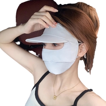 Maska na celé tváre s UPF, dýchateľná Ice Silk látka, polyesterový zmes, na leto pre jazdu na bicykli