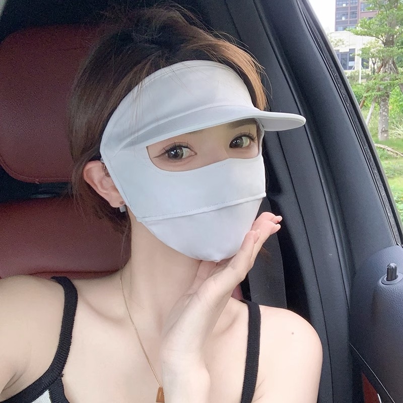 Maska na celé tváre s UPF, dýchateľná Ice Silk látka, polyesterový zmes, na leto pre jazdu na bicykli