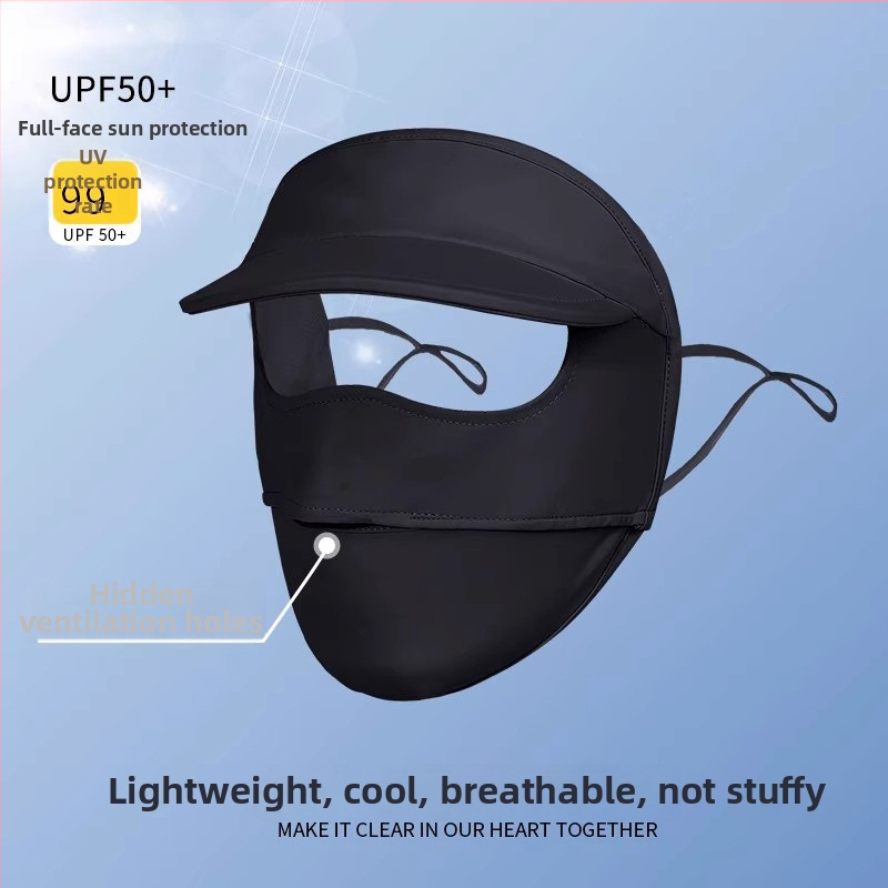 Maska na celé tváre s UPF, dýchateľná Ice Silk látka, polyesterový zmes, na leto pre jazdu na bicykli
