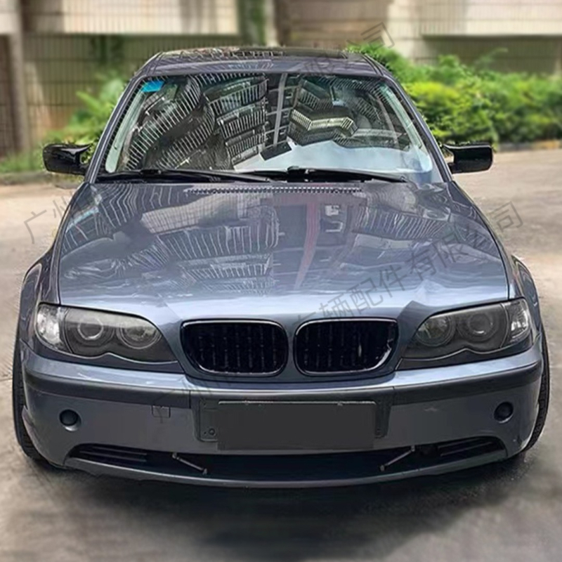 BMW 3. séria E46 mriežka s dvoma priečkami – ABS plast, montáž na nárazník, hmotnosť 520 g, kompatibilné s 02–05 E46