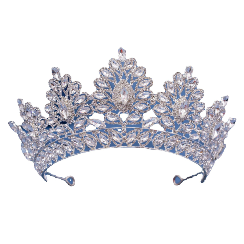 Ženská koruna na hlavu zliatiny so krištálmi, Niancan, model: Koruna, elektroplating (Materiál: zliatina; Značka: Niancan; Štýl: Ženské; Model: Koruna; Úprava: elektroplating)
