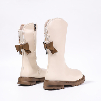 Čizme za djevojčice – srednje visokog kroja, umjetna koža, bočni zatvarač, vodootporne, tople